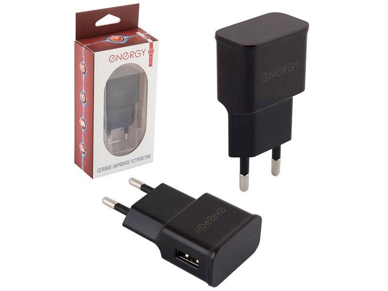 Зарядное устройство сетевое Energy ET-09 (черный)