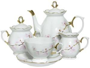 Купить Сервиз чайный 15 предметов Цветок миндаля форма Елена