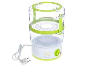 Пароварка 5л 2-х ярусная 500Вт бело-зеленая