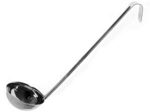 Половник 200мл профессиональный цельнотянутый, длина ручки 34см