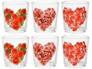Купить Набор стаканов "Цветочное сердце" 6шт 250мл (низкие)