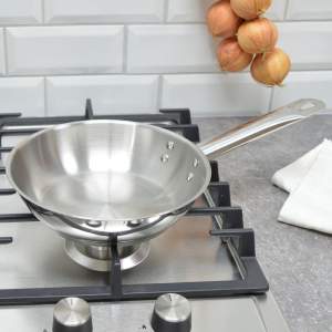 Сковорода 20см Общепит без крышки, корпус 0,6мм индукция ТРС 3,5мм