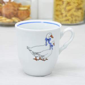 Кружка 250мл форма Школьная Гуси