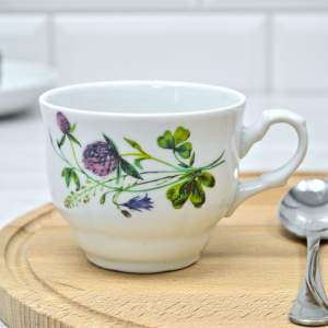 Чашка чайная 250мл форма Тюльпан "Клевер"