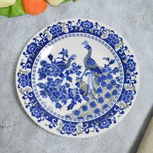 Тарелка десертная 18см Павлин гладкий край (00104166)