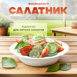 Миска 600мл 210мм, фарфор