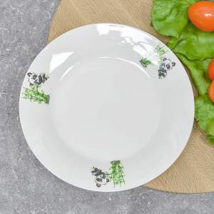 Тарелка 175мм мелкая, Панда, фарфор