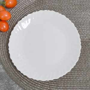 Тарелка десертная 19см Без деколи, стеклокерамика, волнистый край 074939