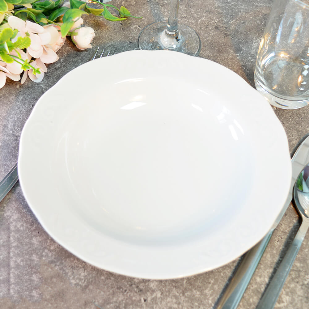 Тарелка 220мм глубокая форма Надежда Без деколи