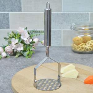 Картофелемялка нерж с металлической ручкой 8,5*30см