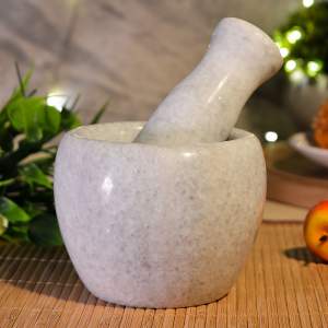 Ступка с пестиком 10*7,5см мрамор