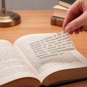 Лупа гибкая тонкая 8,5*5,5см, увеличение х3, линза Френеля