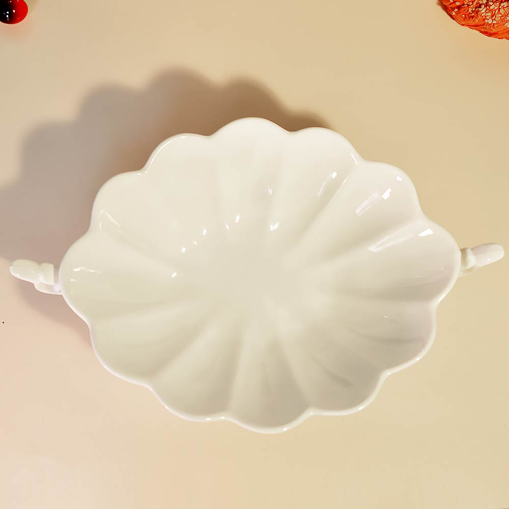 «Блюдо 32,5см на ножке с ручками Без деколи (00109464)» - фото 2