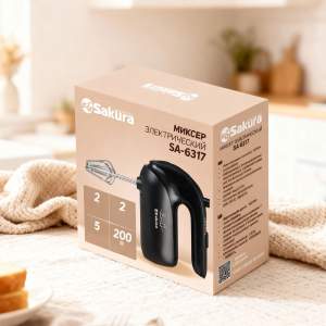 «Миксер 200Вт 5 скоростей, SA-6317BK» - фото 1