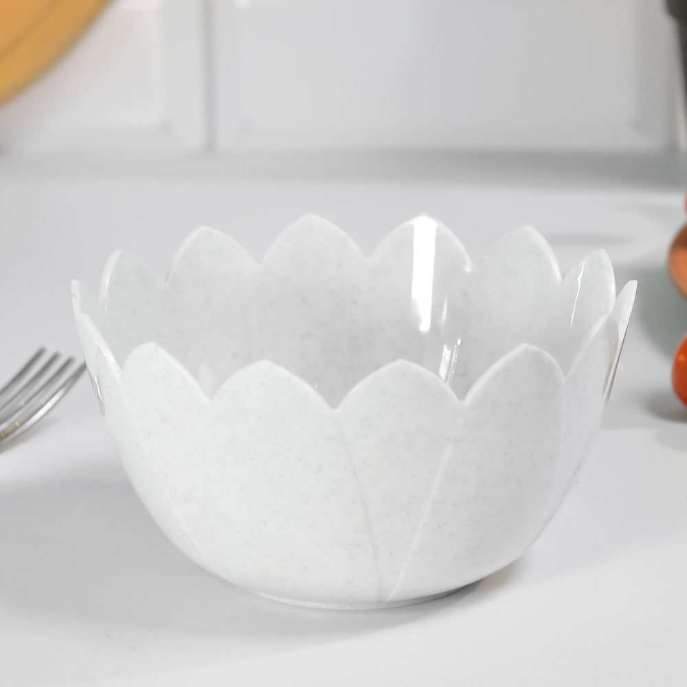 «Набор салатников 4шт "Basilic", белый мрамор» - фото 3