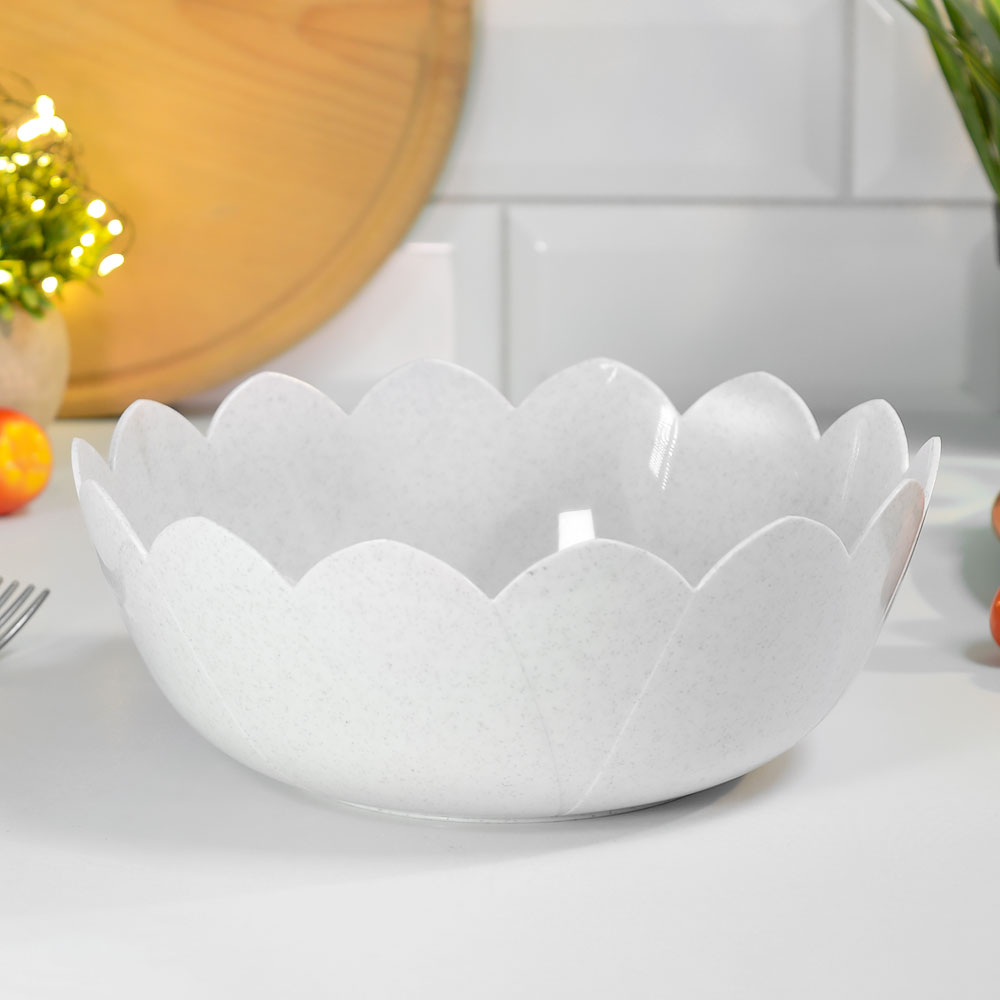 «Набор салатников 4шт "Basilic", белый мрамор» - фото 5