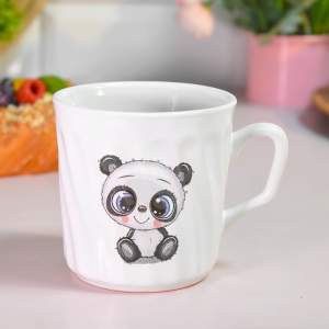 Кружка 250мл Панда, форма Волна