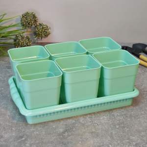 Ящик для рассады на 6 стаканчиков 460мл с поддоном "Дом и Дача"