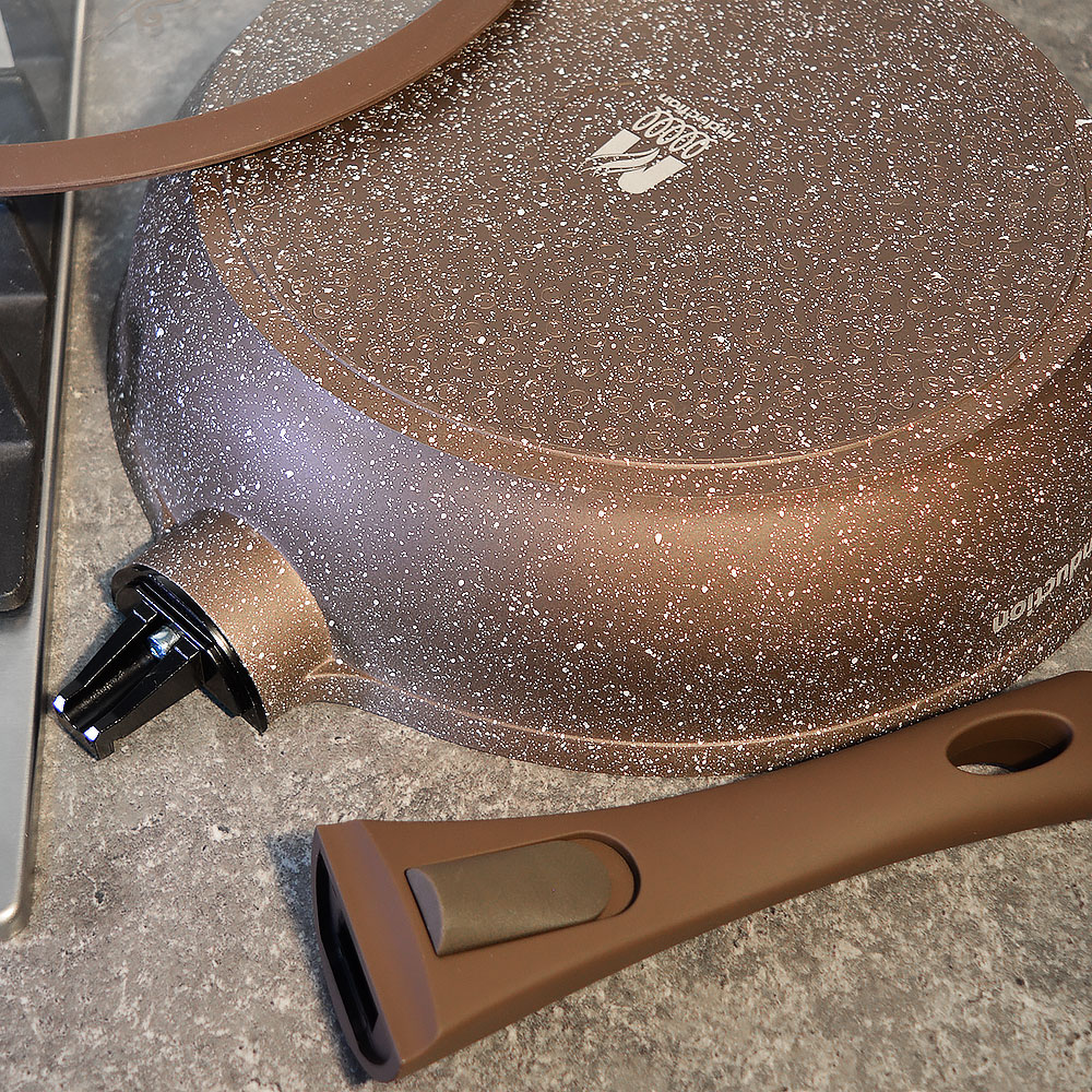 «Сковорода 28см Венеция со съемной ручкой и стеклянной крышкой» - фото 3