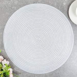 Салфетка подстановочная 38см MONICA Iv6A2143, серебро (12шт/уп)