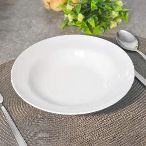Тарелка 240мм глубокая форма Идиллия Без деколи 500мл