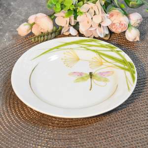 Тарелка 175мм мелкая форма Голубка Стрекоза