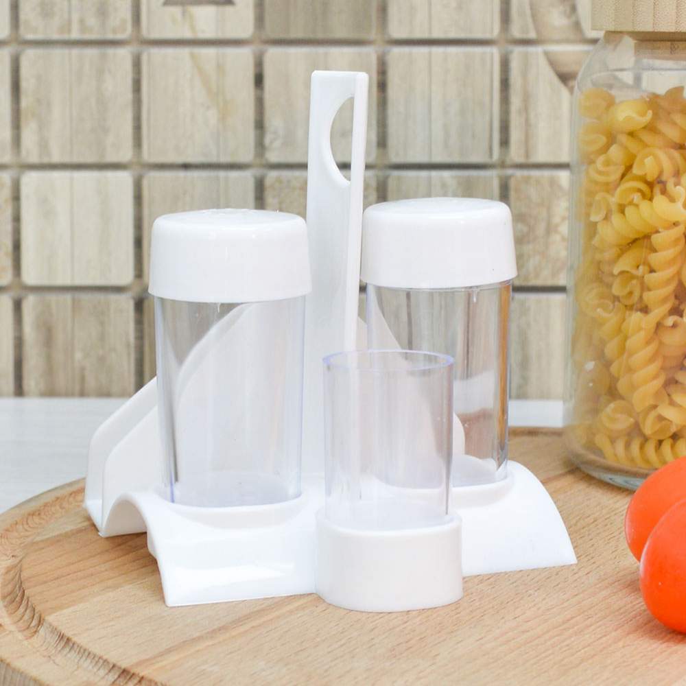 Набор для специй "Рондо" (снежно-белый)